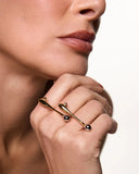 18k Gold and Rhodium Plated Ring