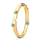 18k Gold Plated Bracelet with Platinum Druse