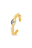18k Gold Plated Bracelet with Platinum Druse