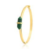 18k Gold Plated Bracelet with Malachite