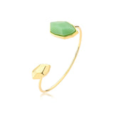 18k Gold Plated Bracelet with Green Quartz