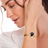 18k Gold Plated Bracelet with Onyx