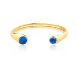 18k Gold Plated Bracelet with Blue Anil Feldspar