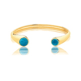 18k Gold Plated Bracelet with Turquoise Howlite