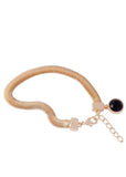 18k Gold Plated Bracelet with Onyx