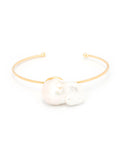 18k Gold Plated Bracelet with Baroque Pearl