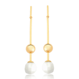 18k Gold Plated Earring with Porcelain