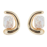18k Gold Plated Earring with Baroque Pearl