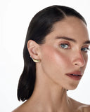 Rhodium and 18k Gold Plated Earring