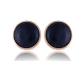 18k Gold Plated Earring with Blue Anil Agate