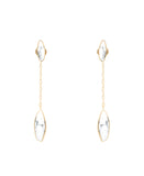 18k Gold Plated Earring with Howlite