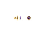 18k Gold Plated Earring with Purple Agate
