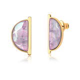 18k Gold Plated Earring with Amethyst