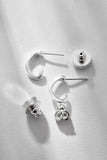 Rhodium Plated Earring