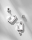 Rhodium Plated Earring
