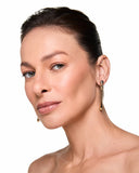 18k Gold and Rhodium Plated Earring