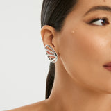 Rhodium Plated Earring