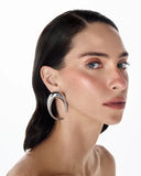 Rhodium Plated Earring