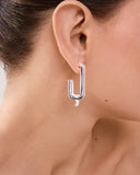 Rhodium Plated Earring