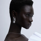Rhodium Plated Earring