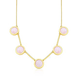 18k Gold Plated Necklace with Mother of Pearl