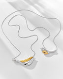 Rhodium and 18k Gold Plated Necklace
