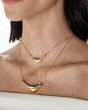 18k Gold and Rhodium Plated Necklace
