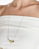Rhodium and 18k Gold Plated Necklace