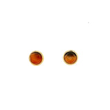 18k Gold Plated Earring with Red Agate