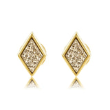 18k Gold Plated Earring with Gold Druse