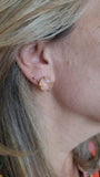 18k Gold Plated Earring with Pink Quartz