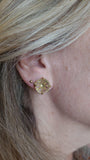 18k Gold Plated Earring with Prasiolite