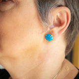 18k Gold Plated Earring with Turquoise Howlite