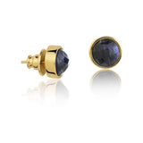 18k Gold Plated Earring with Sodalite