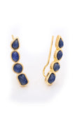 18k Gold Plated Earring with Anil Quartz