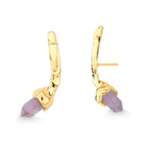 18k Gold Plated Earring with Amethyst