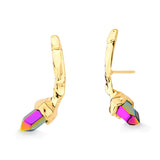 18k Gold Plated Earring with Multicolor Crystal