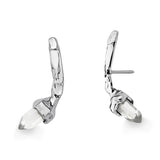 Rhodium Plated Earring with Crystal