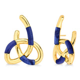 18k Gold Plated Earring with Blue Quartz