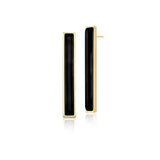 18k Gold Plated Earring with Onyx