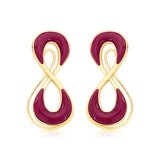 18k Gold Plated Earring with Borgonha Resin