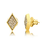 18k Gold Plated Earring with Gold Druse