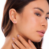 18k Gold Plated Earring with Amethyst