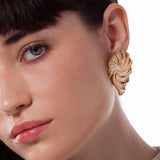 18k Gold Plated Earring with Mother of Pearl