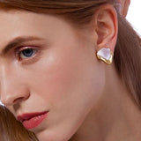18k Gold Plated Earring with Mother of Pearl