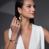 18k Gold Plated Earring with Mother of Pearl