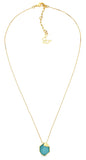 18k Gold Plated Necklace with Blue Quartz