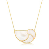 18k Gold Plated Necklace with Mother of Pearl