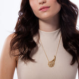 18k Gold Plated Necklace with Pearl Resin