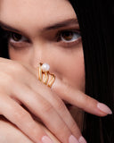 18k Gold Plated Ring with Pearl